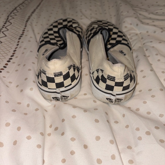 Vans Women’s Black and White Checkered Slip-On Sneakers - Picture 5 of 8